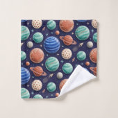 Ensemble de serviettes intergalactiques des planèt (Gant de toilette)