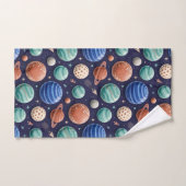 Ensemble de serviettes intergalactiques des planèt (Serviette à main)