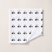 Ensemble de serviettes Iris violet et blanc (Gant de toilette)