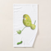Ensemble de serviettes jolies vertes d'Inséparable (Serviette à main)
