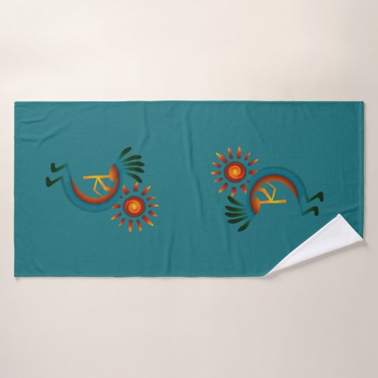 Ensemble de serviettes Kokopelli Sun Southwest Tur (Serviette de bain)