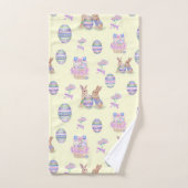 Ensemble de serviettes Lapins oeufs (Serviette à main)