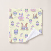Ensemble de serviettes Lapins oeufs (Gant de toilette)