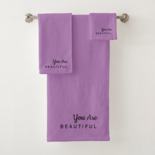Ensemble de serviettes lavande inspirantes Vous êt