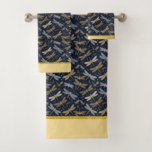 Ensemble de serviettes libellule (En situation)
