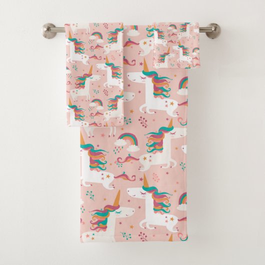 Ensemble de serviettes Licorne Magique (En situation)