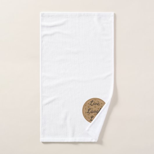 Ensemble de serviettes "Live, Laugh, Love" (Serviette à main)