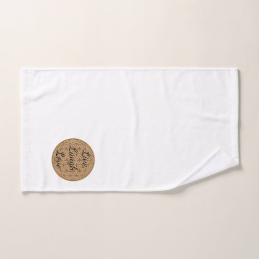 Ensemble de serviettes "Live, Laugh, Love" (Serviette à main)