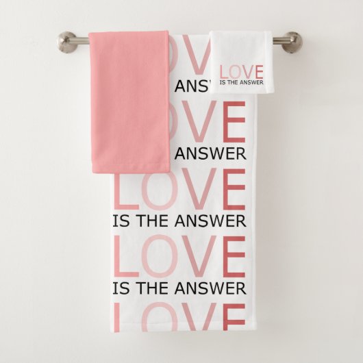 Ensemble de serviettes Love Is The Answer (En situation)