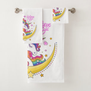 Ensemble de serviettes magiques Unicorn