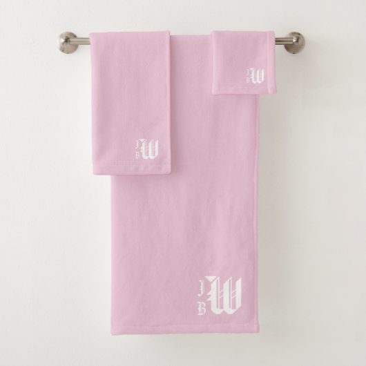 Ensemble de serviettes Monogram Preppy (En situation)