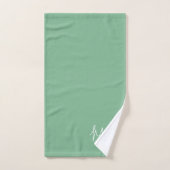 Ensemble de serviettes monogrammées à l'eucalyptus (Serviette à main)
