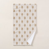 Ensemble de serviettes monogrammées à motif floral (Serviette à main)