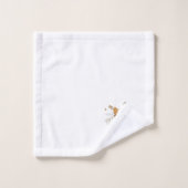 Ensemble de serviettes monogrammées à motif floral (Gant de toilette)
