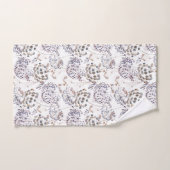Ensemble de serviettes monogrammées à motif floral (Serviette à main)