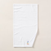 Ensemble de serviettes monogrammes florales aquare (Serviette à main)