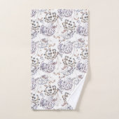 Ensemble de serviettes monogrammes floraux aquarel (Serviette à main)