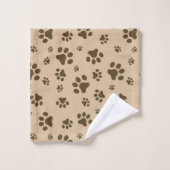 Ensemble de serviettes motif de la patte de l'ours (Gant de toilette)