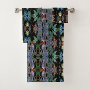 Ensemble de serviettes Motif en lavande foncée
