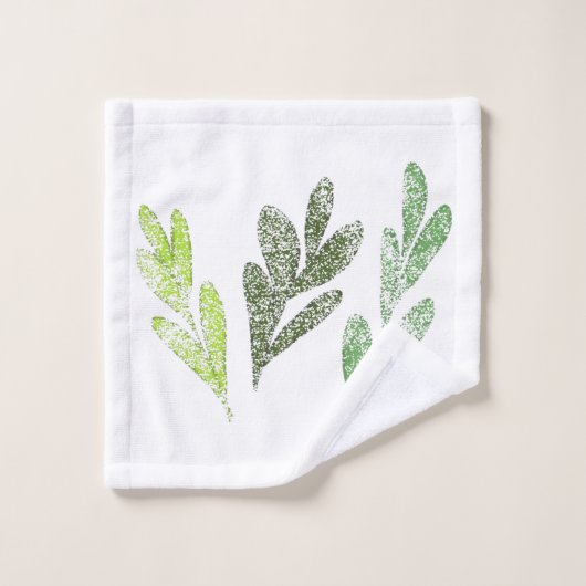 Ensemble de serviettes Motif feuille (Gant de toilette)