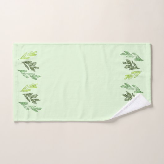 Ensemble de serviettes Motif feuille (Serviette à main)