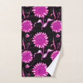 Ensemble de serviettes Motif Floral Violet (Serviette à main)