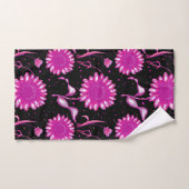 Ensemble de serviettes Motif Floral Violet (Serviette à main)