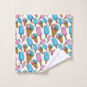 Ensemble de serviettes motif glace (Gant de toilette)