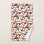 Ensemble de serviettes Motifs de champignons (Serviette à main)