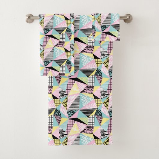 Ensemble de serviettes Motifs géométriques (En situation)