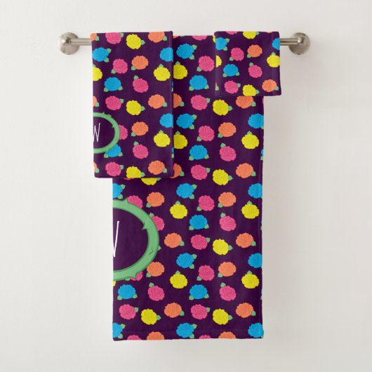 Ensemble de serviettes Neon Roses (En situation)
