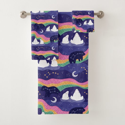 Ensemble de serviettes Northern Lights (En situation)