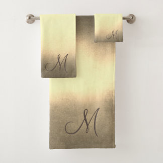 Ensemble De Serviettes Ombre Brown Tan Monogram te