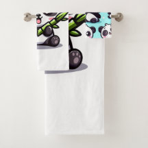 Ensemble de serviettes Panda Collection