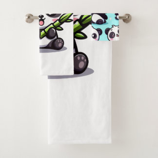 Ensemble de serviettes Panda Collection