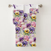 Ensemble de serviettes Pâquerette de printemps à m (En situation)