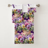 Ensemble de serviettes Pâquerette de printemps à m (En situation)