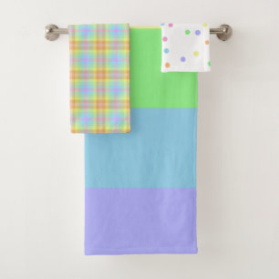 Ensemble de serviettes Pastel Rainbow