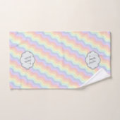 Ensemble de serviettes Pastel Rainbow Waves (Serviette à main)