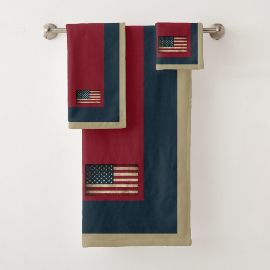 Ensemble de serviettes patriotiques Drapeau Améric (En situation)