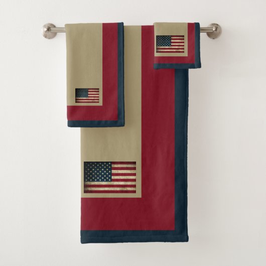 Ensemble de serviettes patriotiques drapeau améric (En situation)
