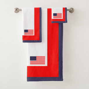 Ensemble de serviettes patriotiques Drapeau Améric