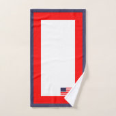 Ensemble de serviettes patriotiques Drapeau Améric (Serviette à main)