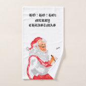 Ensemble de serviettes : Père Noël (Serviette à main)
