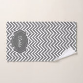 Ensemble de serviettes personnalisé Grey Chevron (Serviette à main)