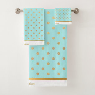 ENSEMBLE DE SERVIETTES PERSONNALISÉES AQUA PASTEL