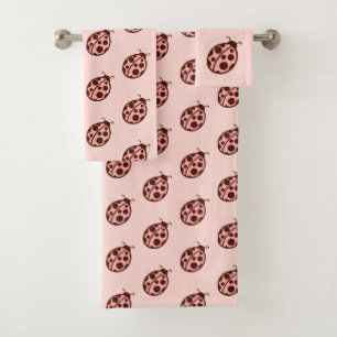 Ensemble de serviettes Pink Ladybugs