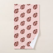 Ensemble de serviettes Pink Ladybugs (Serviette à main)