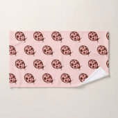 Ensemble de serviettes Pink Ladybugs (Serviette à main)