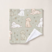 Ensemble de serviettes pour chiots Cockapoo mignon (Gant de toilette)